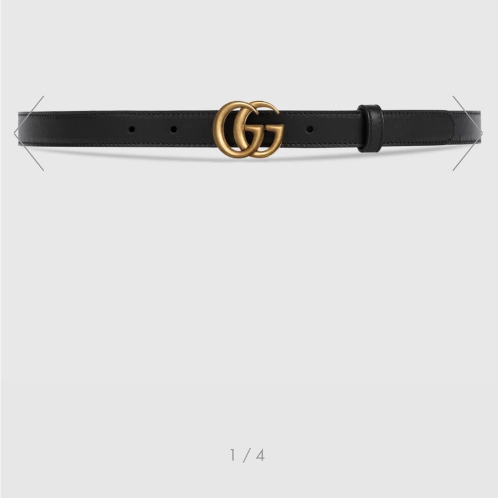 Authentic Gucci Marmont Black Leather Belt 65 (size XS).